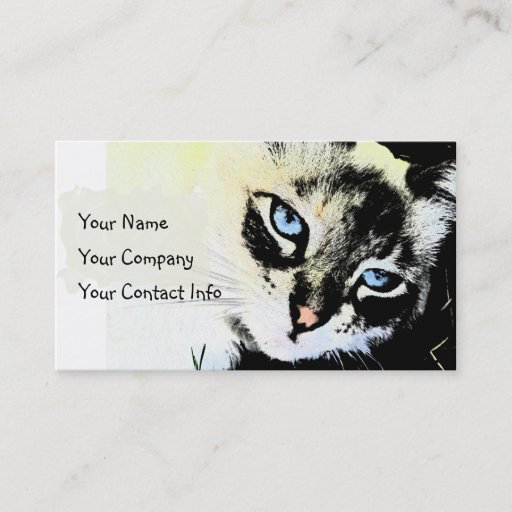 Customizable Ink Cat Business Card Template