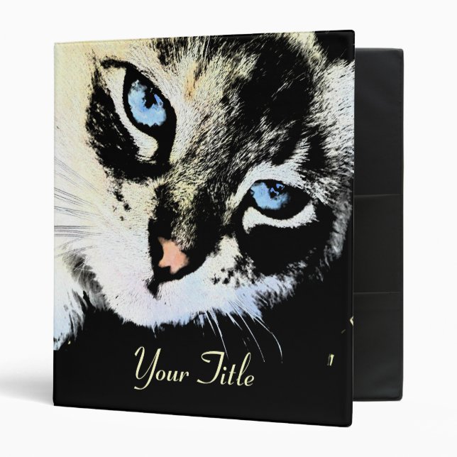 Ink Cat Customizable 1" Art Binder (Front/Inside)