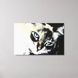 Ink Cat Wrapped Canvas Print
