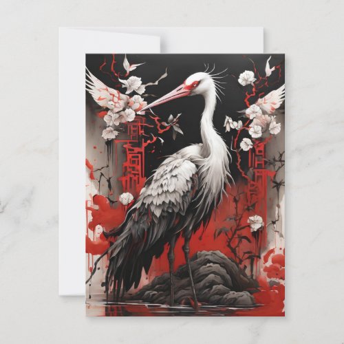 Ink Crane Postcard