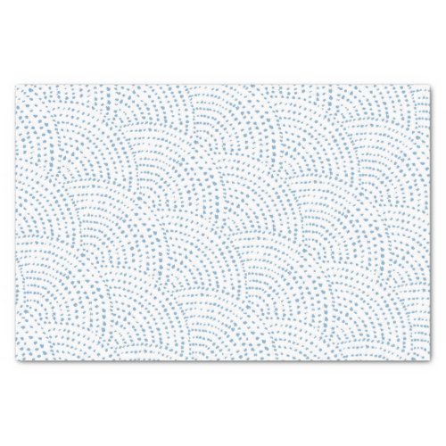 Ink dot scales _ Blue E on white Tissue Paper