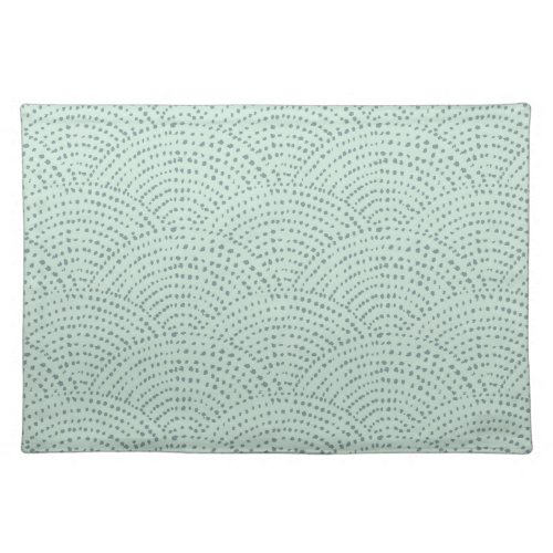Ink dot scales _ duck egg cloth placemat