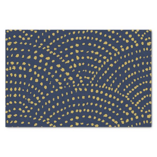 Ink dot scales _ Navy  gold Tissue Paper