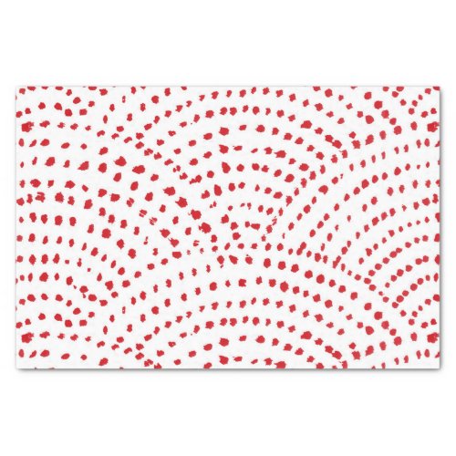 Ink dot scales _ White dots on red Tissue Paper