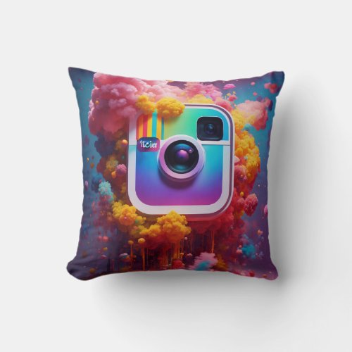 Ink Dreams Surreal Instagram Art Throw Pillow