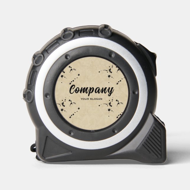 Ink Drop Effect Company Name Tape Measure (Front)