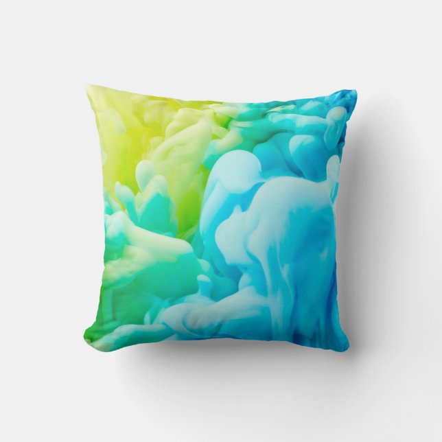 Ink drop in water backgroundabstract,background,dr throw pillow (Front)