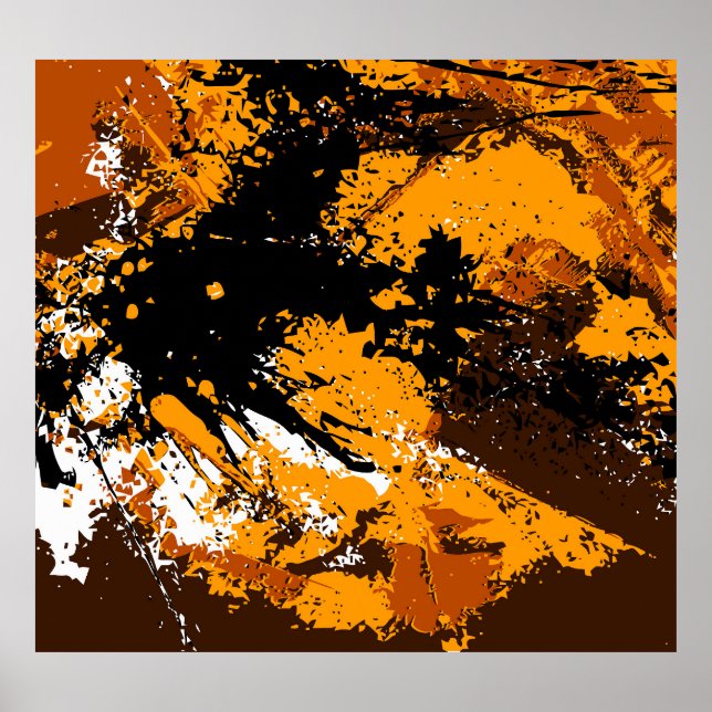 Ink Explosion: Colorful Abstract Splashes Poster (Front)