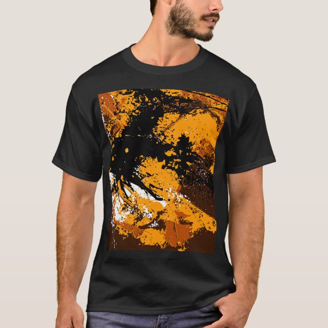 Ink Explosion: Colorful Abstract Splashes T-Shirt (Front)