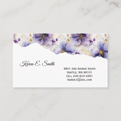 Ink Floral Business Card