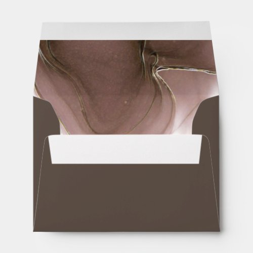Ink Flow Wedding Taupe Chocolate ID762 Envelope