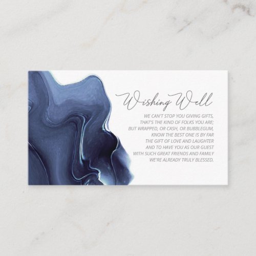 Ink Flow Wedding Wishing Well Blue ID762 Enclosure Card