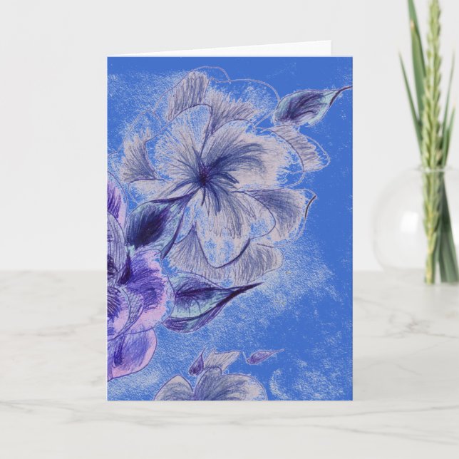 Ink Flower Greeting Card (Front)