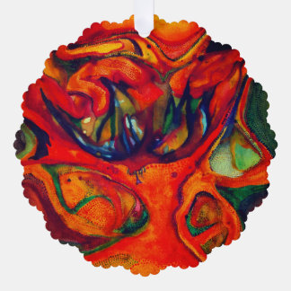 Ink flower ornament card