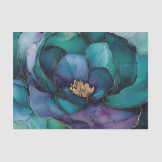 Ink Flowers Tissue Paper
