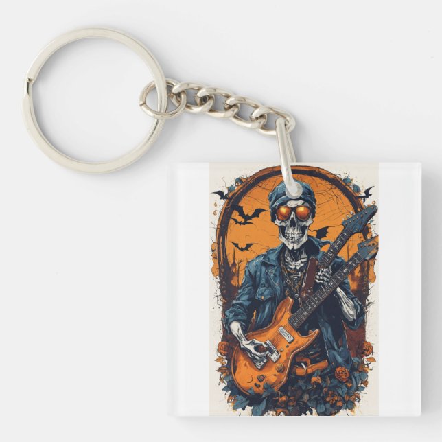 Ink Fusion: Tattoo-Inspired Designs on Wearable Ca Keychain (Front)
