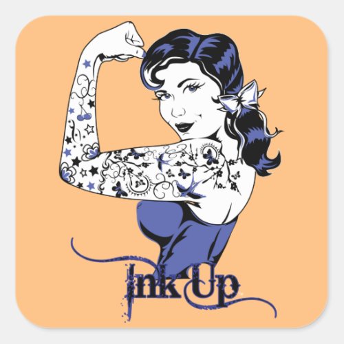 ink girl stickers
