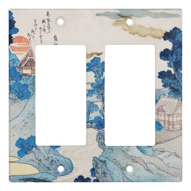 Ink Graphic Asian Gardens Landscape   Light Switch Cover (Front)