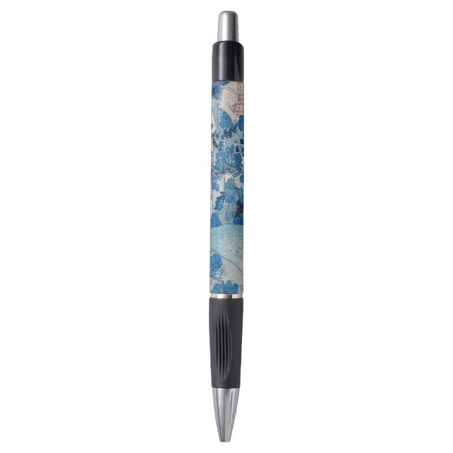 Ink Graphic Asian Gardens Landscape  Pen (Front Vertical)