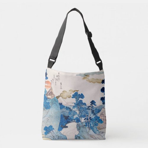 Ink Graphics Asian Landscape Crossbody Bag