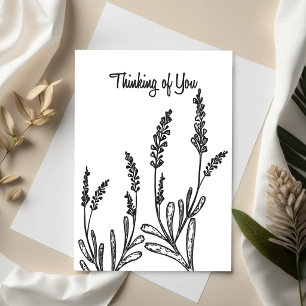 Ink Greenery – Minimal Sympathy Card