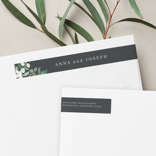 Ink  Greenhouse Watercolor Return Address Wrap Around Label