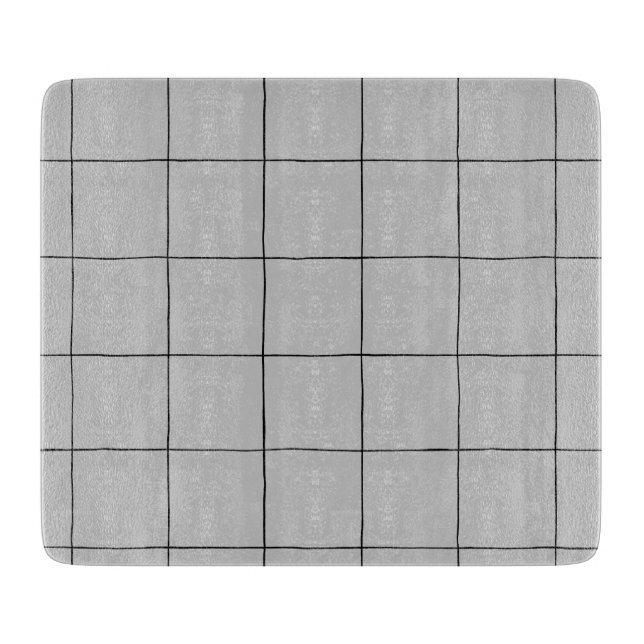 Ink Grid - black lines - customizable Cutting Board (Front)