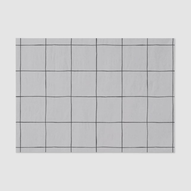 Ink Grid - black lines - customizable Tissue Paper (Front)