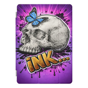 INK… Hand-Drawn Skull with Butterfly iPad Pro Cover