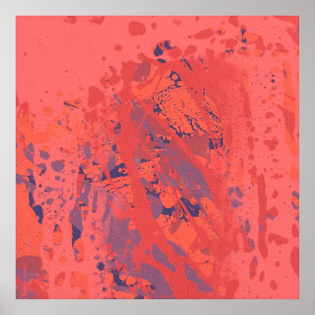 Ink hand made painting. Abstract wall art. Creativ Poster (Front)