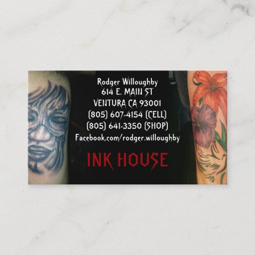 Customizable Ink House Business Card Template