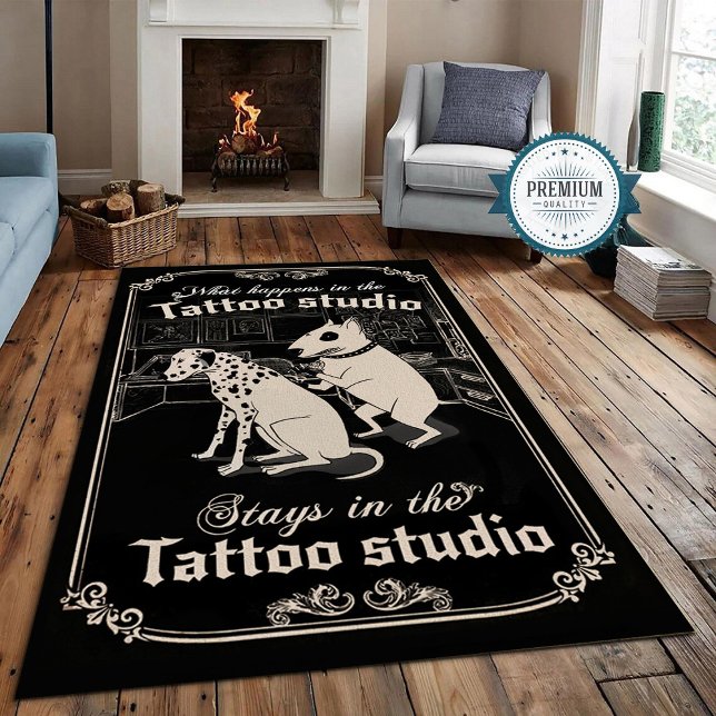 Ink & Impact: Tattoo-Inspired Area Carpets Rug (Tattoo rug)