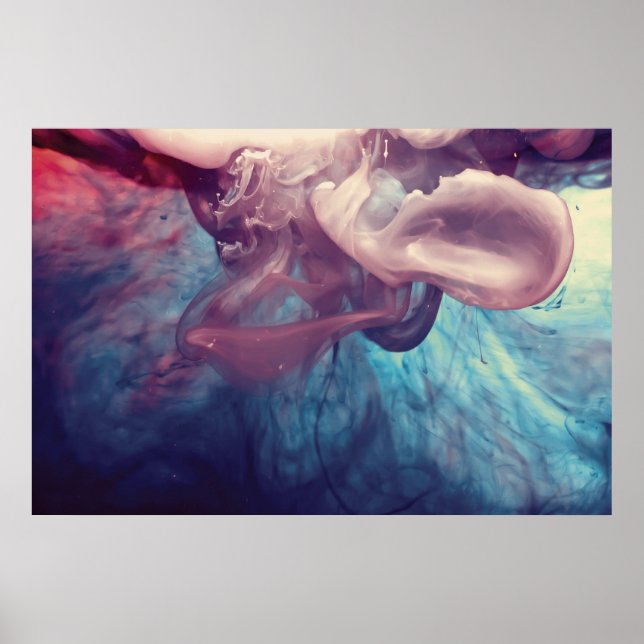 Ink in Water Abstract Photography Poster (Front)