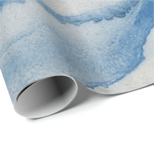 Ink indigo blue aquarelle watercolor kraft paintin wrapping paper