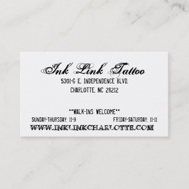 Ink Link Business Card3 Business Card (Front)
