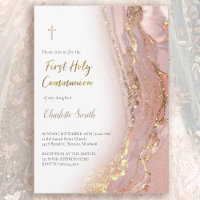 ink marble | First Holy Communion girl 