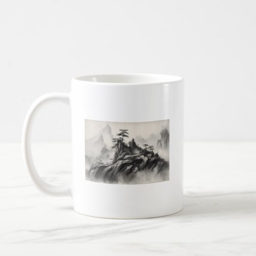 Ink on Paper Landscape  Coffee Mug