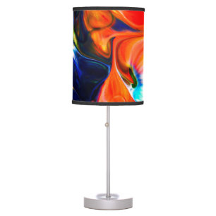 Ink Paint Explode: Colorful Abstract Table Lamp