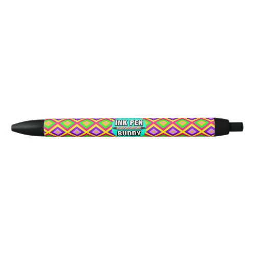 Ink Pen Buddy Logo Happy Colors Diamond Pattern