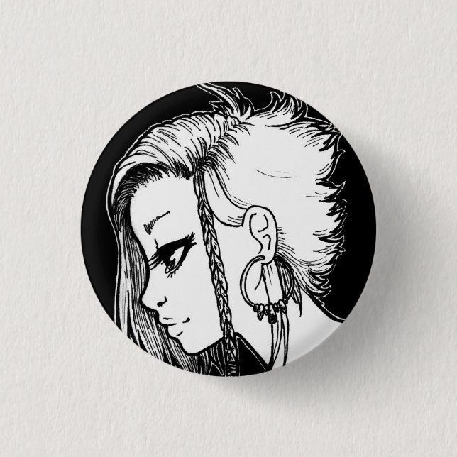 Ink Portraits (Panya) Button (Front)