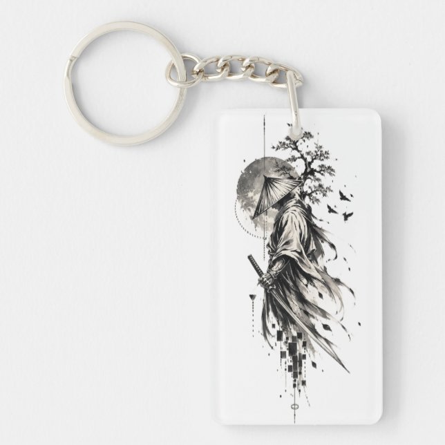 Ink Shadow Ronin Keychain (Front)