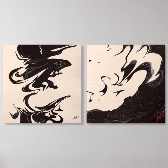 Ink Spillz Wood Photo Tile (Front Set)