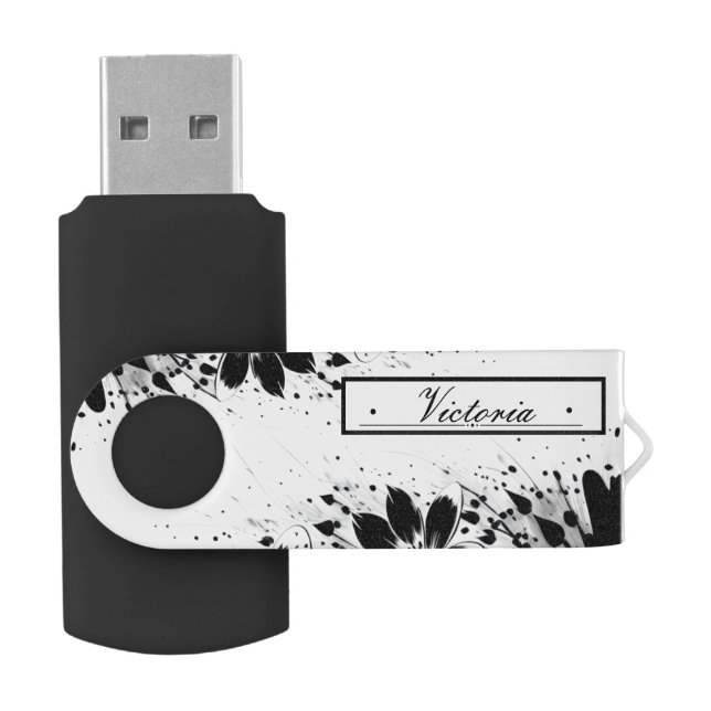 Ink-splashed Bloom Flash Drive (Opened)