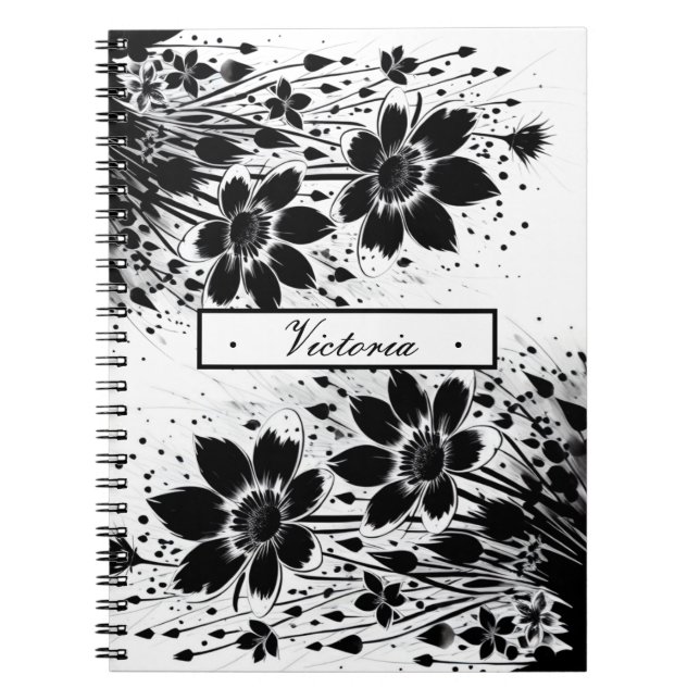 Ink-splashed Bloom Notebook (Front)
