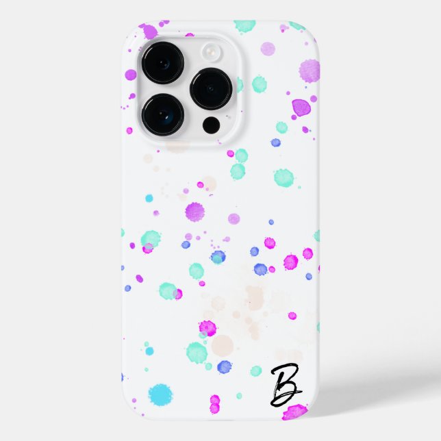 Ink Splats Personalized Phone Case (Back)