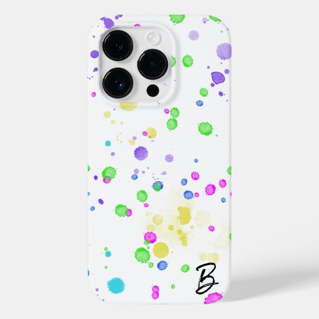 Ink Splats Personalized Phone Case (Back)