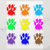 Ink Splatter Dog Paw Pattern (Front)