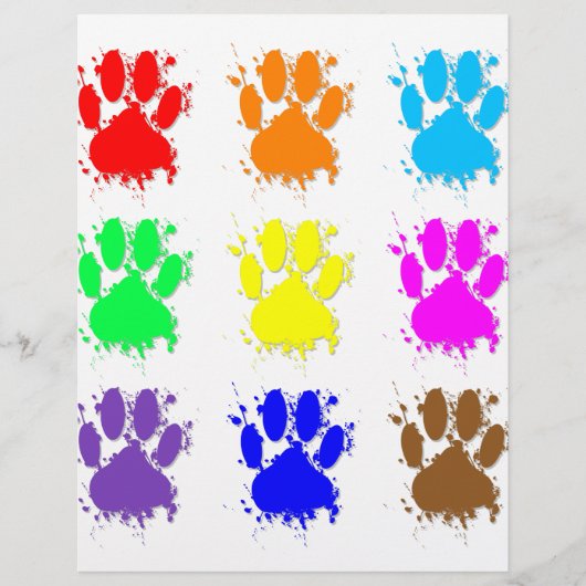 Ink Splatter Dog Paw Pattern (Front)