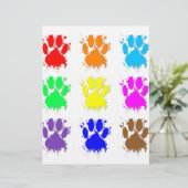 Ink Splatter Dog Paw Pattern (Standing Front)