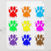 Ink Splatter Dog Paw Pattern (Front/Back)